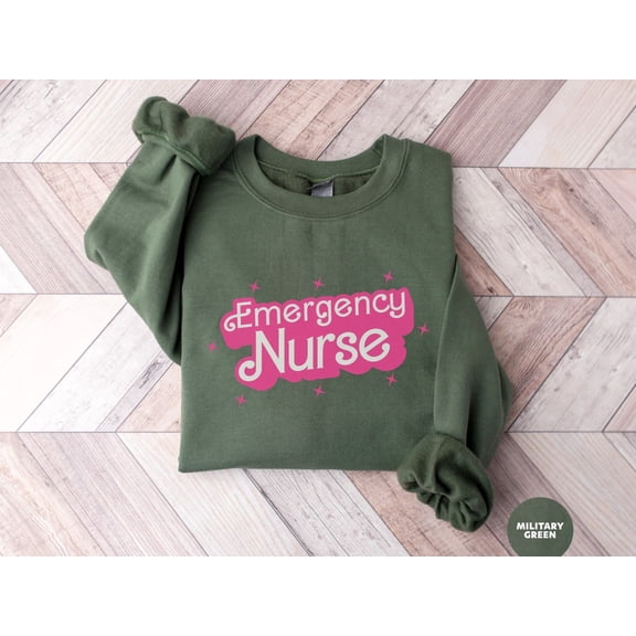 Er Nurse Sweat Shirt Girl B Doll, Emergency Nurse Sweatshirt, Emergency Room Nurse, Emergency Department , New Er Nurse Crewneck