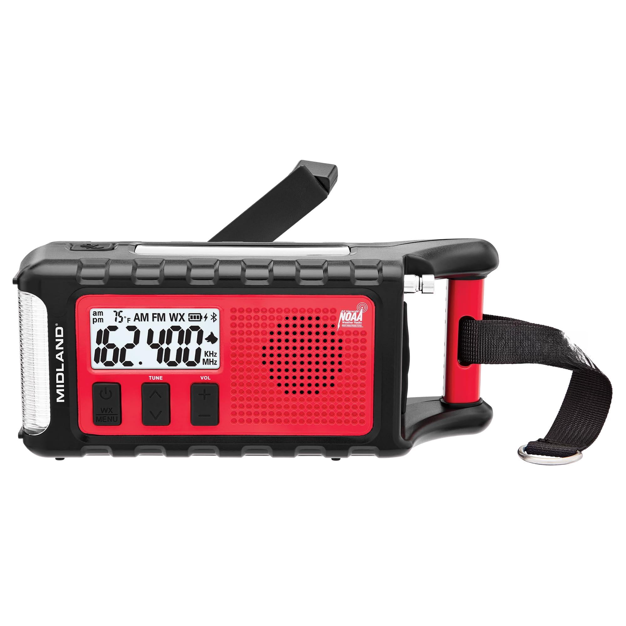 - Er310pro  Portable Emergency Weather Am/fm Radio With 10 000 Mah Power Multiple Sources Sos Flashlight Ultrasonic Rescue Dog Siren & Noaa (red/black)