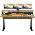 thumbnail image 1 of ErGear Electric Standing Desk with 4 Drawers, 63" x 30" Height Adjustable Desk with Storage, C-Clamp Mount Compatible, Computer Home Office Table with Cable Management Tray, Vintage Brown, 1 of 14