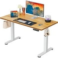 thumbnail image 1 of ErGear Electric Standing Desk, 44 x 24 Inches Height Adjustable Stand up Desk, Sit Stand Home Office Desk, with Two-Piece Desktop ((Light Vintage ), 1 of 13