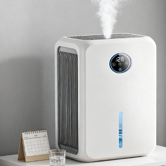 ErShangMao Advanced Dehumidifier With Led Digital Humidity Display:Auto Defrost, Whisper Quiet At 25db, Remote & 7-Color RGB Mood Light, 2.2l Large Capacity, For Bedroom & Office