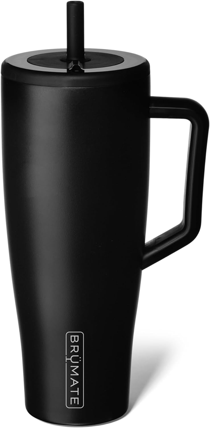Fullerton Tartan Crest 40 oz Insulated Tumbler with Handle