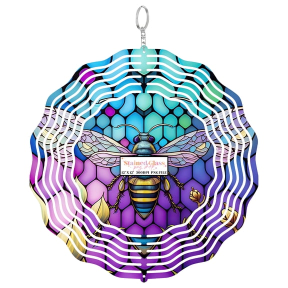 Era Gift Bee Sun Catcher 3D Wind Spinner, Stainless Steel Kinetic Art, Hive Garden Decor, Nature Gift, 10 Inch