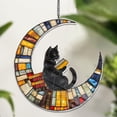 thumbnail image 1 of Era Gift Black Cat And Book ACRYLIC Window Hanging Suncatcher Ornament, Book Window Decor, Book Lover Gift Reading Cat Lover Gift, Librarian Gift, 1 of 7