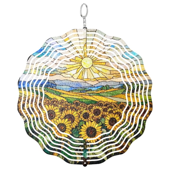 Era Gift Boho Mandala Zen Wind Chime, Spiritual 3D Wind Spinner Style UV Window Decor