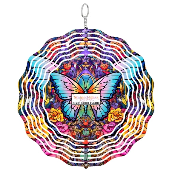 Era Gift Butterfly Art Sun Catcher 3D Wind Spinner, Stainless Steel Kinetic Art, Insect Decor, Spring Gift, 10 Inch