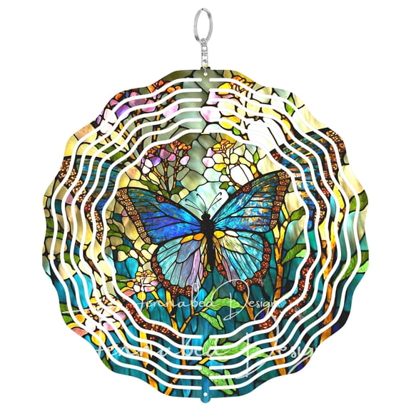 Era Gift Butterfly Sun Catcher 3D Wind Spinner, Stainless Steel Kinetic Art, Garden Insect Decor, Spring Gift, Gift For Her, 10 Inch