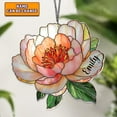 thumbnail image 1 of Era Gift Custom Birth Flower Peony ACRYLIC Window Hanging With Name Suncatcher, Flower Decoration, Perfect Birthday Gift, Gift for Plant Lovers, 1 of 7
