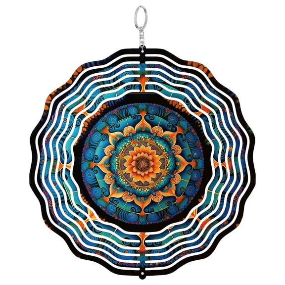 Era Gift Dream Mandala Sleep Aid Sun Catcher 3D Wind Spinner, Stainless Steel Kinetic Art, Night Calm Decor, Bedroom Gift, 10 Inch