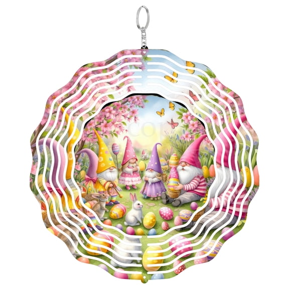 Era Gift Easter Gnome Wind Spinner, Spring Holiday 3D Kinetic Art, Garden Yard Gift