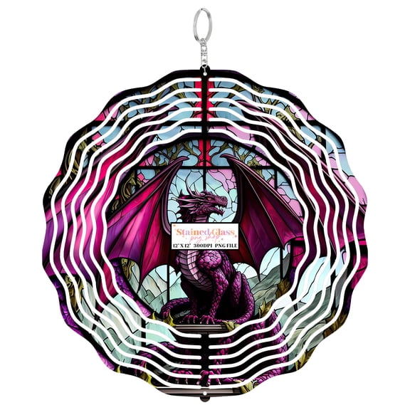 Era Gift Fantasy Dragon 3D Wind Spinner, Stainless Steel Kinetic Art, Mythical Beast Decor, Magic Gift, 10 Inch