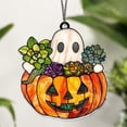 thumbnail image 1 of Era Gift Ghost and succulent ACRYLIC window hanging, Funny Ghost hanging, Plant lovers, Ghost home decor, Halloween gift, Bat Gothic, NOT GLASS, 1 of 7