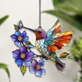 thumbnail image 1 of Era Gift Hummingbird ACRYLIC Window Hanging Suncatcher, Hummingbird Flower Wall Art, Hummingbird Lovers Gift, Bird Gift, House Decor, New home Gifts, 1 of 7