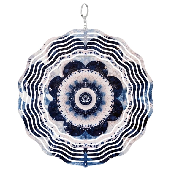 Era Gift Japanese Zen Mandala Enso Sun Catcher 3D Wind Spinner, Stainless Steel Kinetic Art, Circle of Life Decor, Zen Gift, 10 Inch