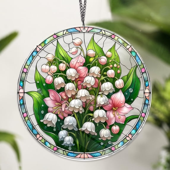 Era Gift Lily of valley ACRYLIC Window Hanging Decor, Flowers ...