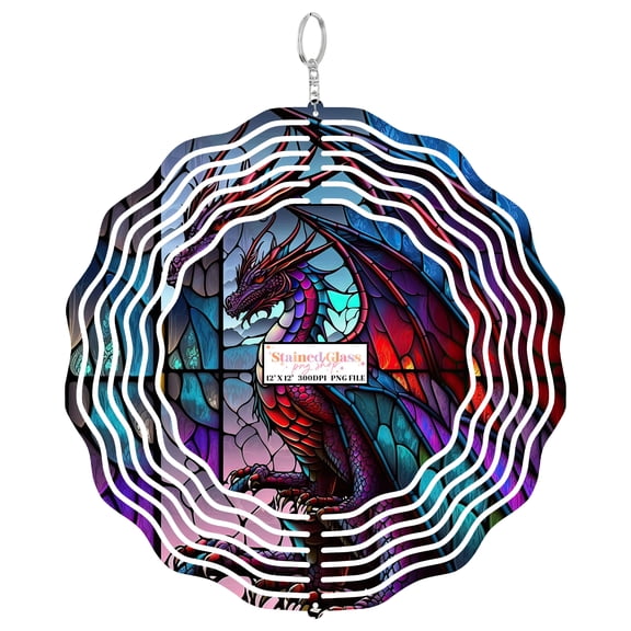 Era Gift Mystic Dragon 3D Wind Spinner, Stainless Steel Kinetic Art, Fantasy Legend Decor, Magic Gift, 10 Inch