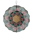 thumbnail image 1 of Era Gift Spiritual Geometric Mandala 3D Wind Spinner, Stainless Steel Kinetic Art, Sacred Shape Decor, Zen Gift, 10 Inch, 1 of 4