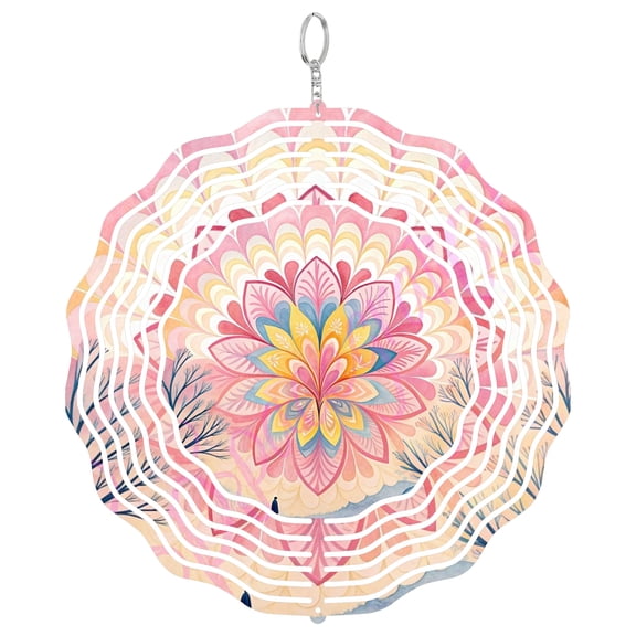 Era Gift Sunrise Sun Catcher 3D Wind Spinner, Stainless Steel Kinetic Art, Morning Horizon Decor, Nature Gift, 10 Inch