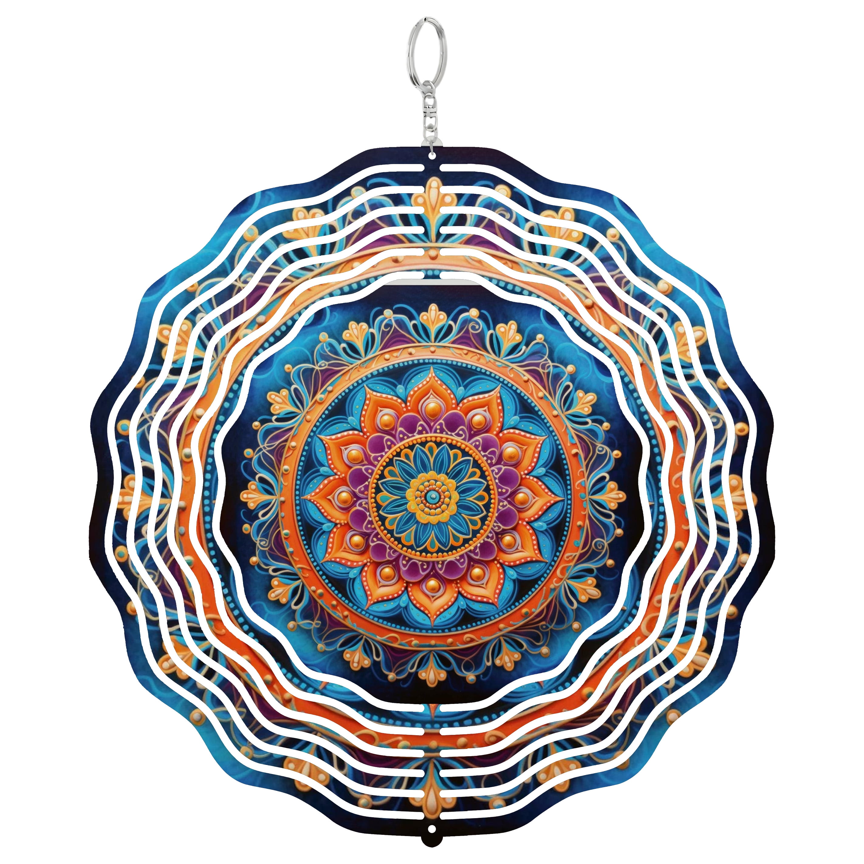 Era Gift Vibrant Mandala Calming Sun Catcher 3D Wind Spinner, Stainless ...
