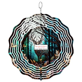 Era Gift Wild Deer Buck 3D Wind Spinner, Stainless Steel Kinetic Art, Hunting Cabin Decor, Nature Gift, 10 Inch