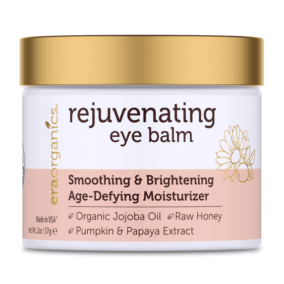 Era Organics Rejuvenating Eye Cream - Extra Nourishing & Moisturizing USDA Organic Anti Aging Eye Treatment To Moisturize Dark Circles, Under Eye Bags, Puffiness & Wrinkles with Jojoba Oil, Argan Oil