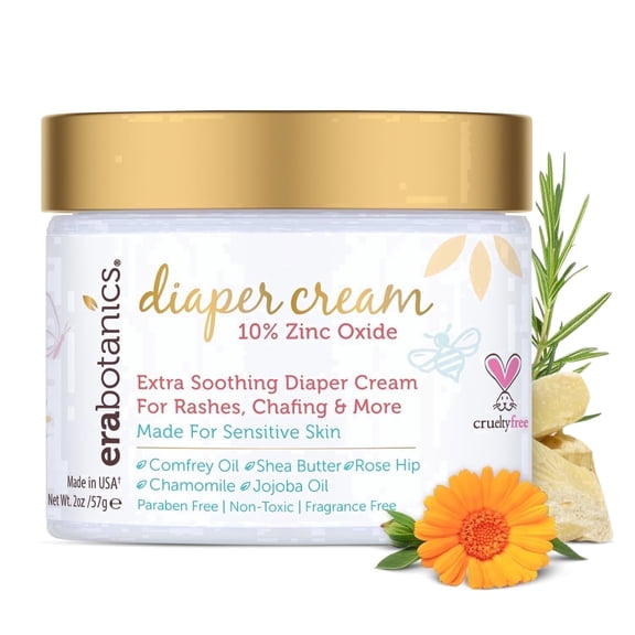 Baby Diaper Rash Cream with 10% Zinc Oxide  Skin Protectant for Diaper Area Moisture Barrier Care