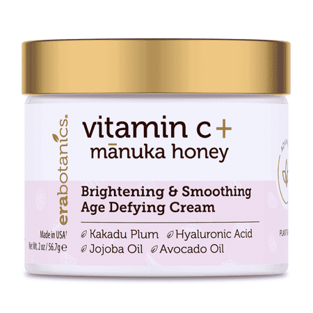 Era Organics Vitamin C Face Cream with Kakadu Plum, Aloe Vera & Jojoba Oil – Lightweight Hydrating Moisturizer for Brightening & Daily Use