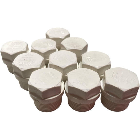 Era Sch 40 PVC 1/2 Male Threaded Plug Fitting 10 Pack