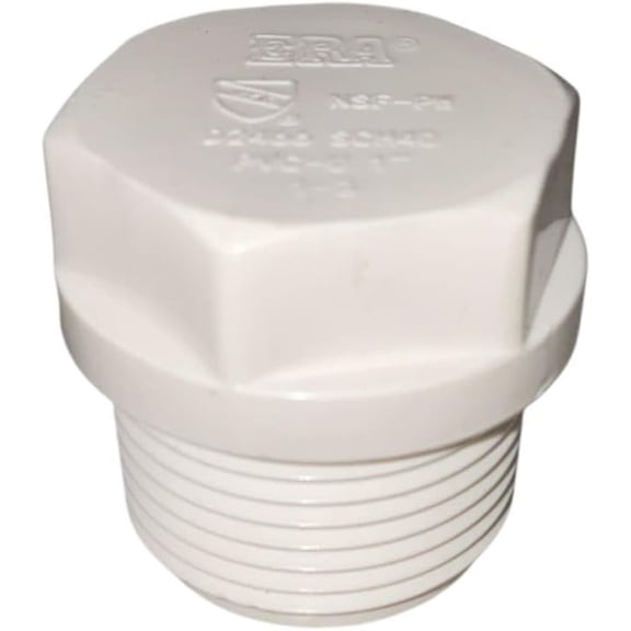 Era Sch 40 PVC 1" Male Threaded Plug Fitting 5 Pack