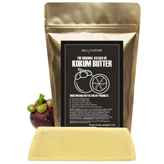 Era of Nature Unrefined Kokum Butter Body Butter 16 oz - Anti-Aging, Scent Free