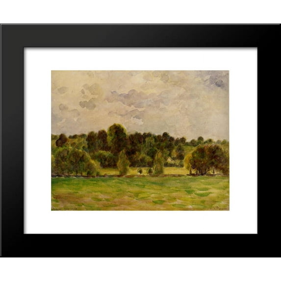 Eragny, Twilight 20x24 Framed Art Print by Pissarro, Camille