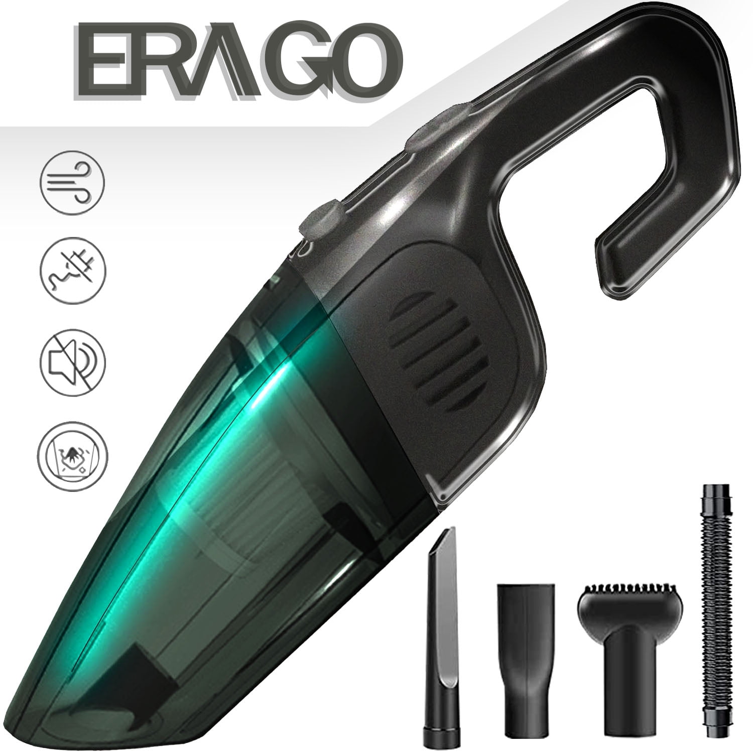 Erago Cordless Hand Vacuum Cleaner Portable Car Vacuum Cordless 7kpa
