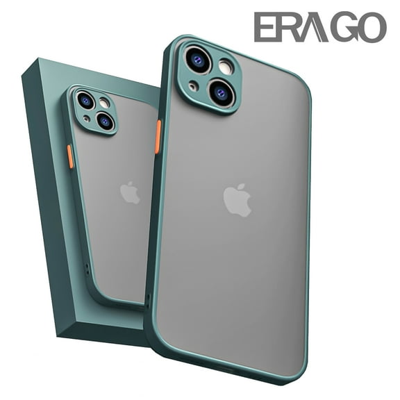 Erago Shockproof Matte Case Cover For iPhone14（Dark Green）