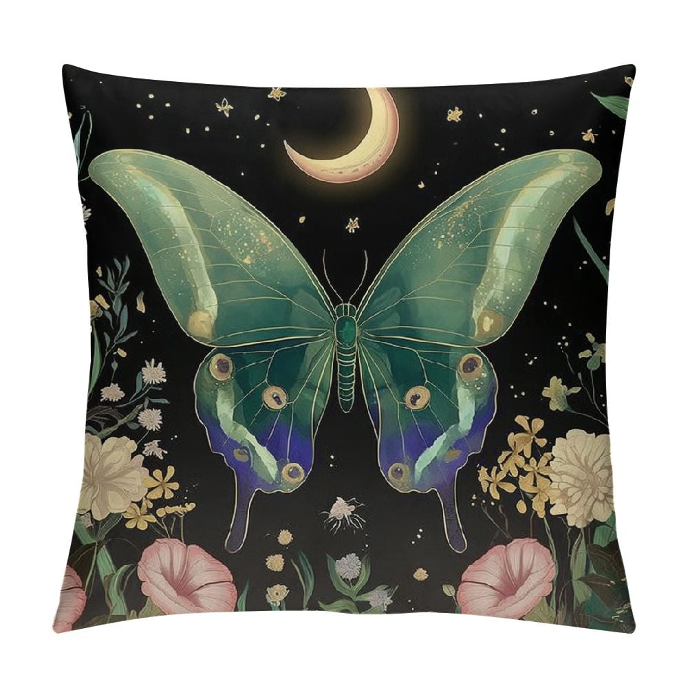 Erapdaur Butterfly Flowers Crescent Moon Fashion Style Breathable Short