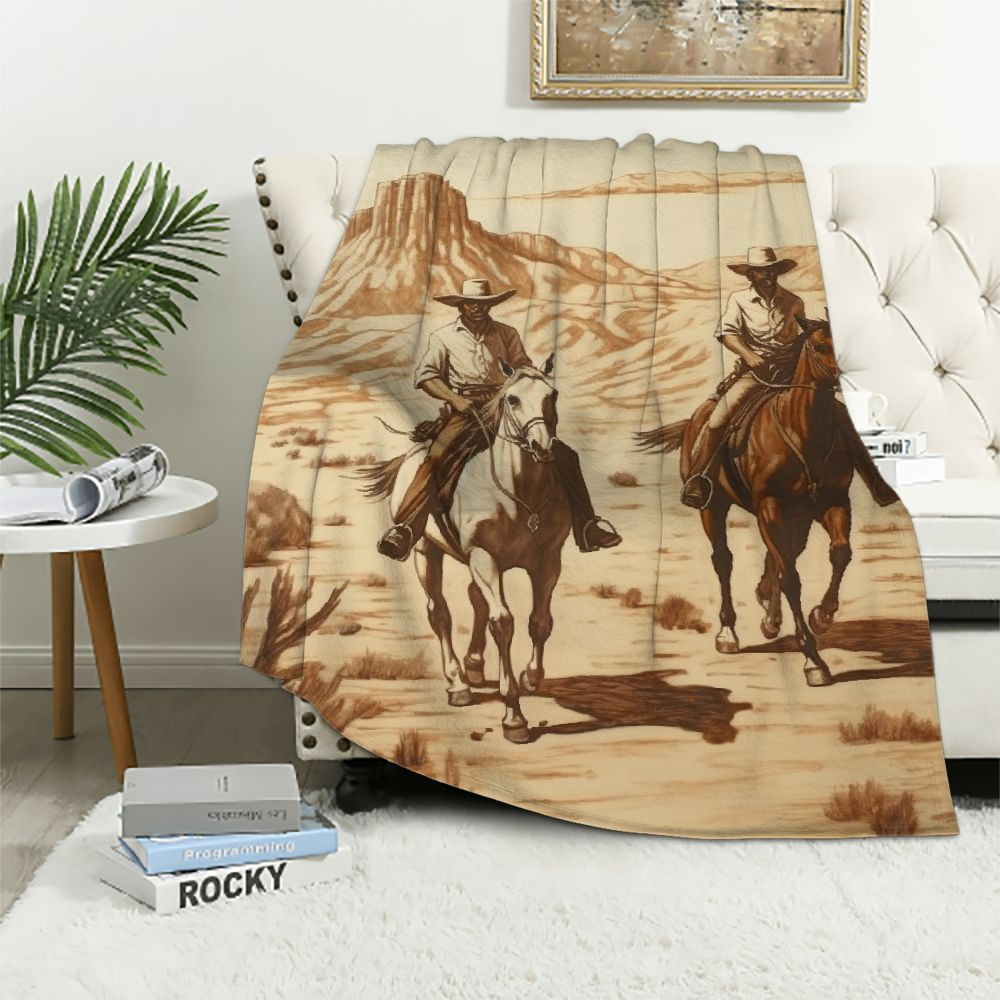 Erapdaur Horses Throw Blanket for Couch Sofa Bed Home Decorative All