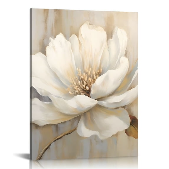 Erapdaur Lotus Canvas Wall Art Living Room Bedroom Home Office Decor, High Definition Prints, Elegant Home Decor, Gift for Family and Friends, Gallery Wrapped, 2 Sizes 12x16 in