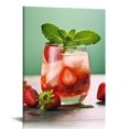 thumbnail image 1 of Erapdaur Strawberry Juice Canvas Wall Art Decor for Bedroom Kitchen Living Room Office - High Definition Prints with Hangable Hooks 16x20 in, 1 of 5