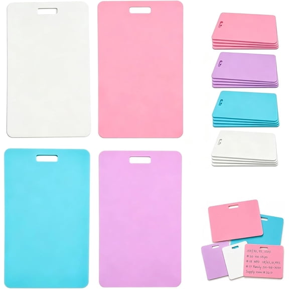 Erasable Badge Buddy, Reusable Silicone Vertical Horizontal Notepad, Ballpoint Pen Write & Alcohol Wipe, Lightweight ID Badge Reel Accessory for Work
