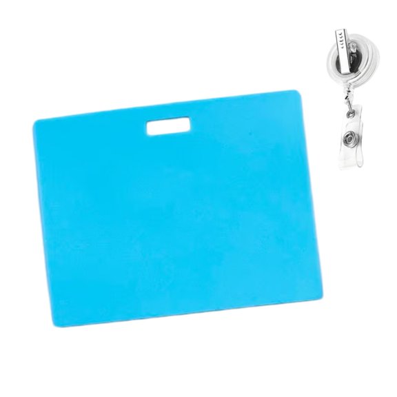 Erasable Badge Note, Reusable Mini Whiteboard Clipboard with ID Badge Clip, Pocket Sized Erasable Notepad Badge Accessory for Nurses (Vertical White)