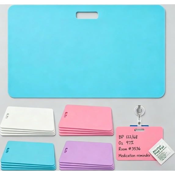 Erasable Badge Note – Vertical Silicone Notepad for Healthcare ...