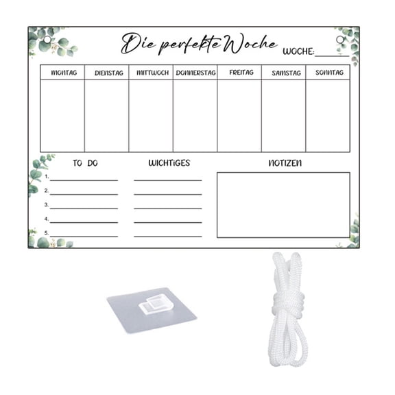 Erasable Clear Acrylic Weekly Planner Wall Mounted Memos Board For Planning