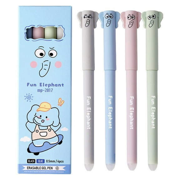 Erasable Gel Pen Bear Series Erasable Pen Speed Dry Heat Erasable Black Pen Student Stationery 10ml