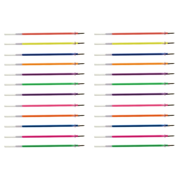 Erasable Gel Pen Refills, Replacement Pen Refills Smooth Writing Retractable Fine Point Pen Refill for Art Drawing Writing, Office Home Classroom Supplies, 24 Colors