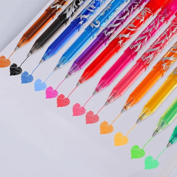Erasable Gel Pen Set with Thermo Sensitive Ink, Fine Point, Non-Bleed, Comfortable Grip, Reusable, Ideal for Office and Creative Writing