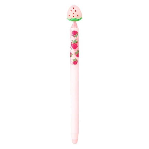 Erasable Gel Pen with Strawberry Design, 0.5Mm Tip Blue Ink, Kawaii Student Pen for Note Taking & Homework, Cute Stationery Gift, Erasable Pen *1