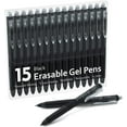 thumbnail image 1 of Erasable Gel Pens, 15 Pack Black Retractable Erasable Pens Clicker, Fine Point, Make Mistakes Disappear, Black Inks for Writing Planner and Crossword Puzzles, 1 of 6