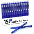 thumbnail image 1 of Erasable Gel Pens, Lineon 15 Pack Blue Retractable Erasable Pens Clicker, Fine Point, Make Mistakes Disappear, Blue Ink for Writing Planner and Crossword Puzzles, 1 of 7