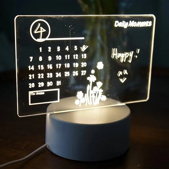 Erasable Handwritten Message Board LED Night Light, USB Rechargeable Warm Glow Note Lamp, Creative Desktop Decorative Lamp, Ideal Gift for Girlfriend, Bedroom & Office Use