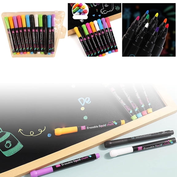 Erasable Light Board Pen Colorful Water Soluble Liquid Chalk Led Blackboard Highlighter Light Board Pen 50Ml Pen Easy to Use Happy Day!