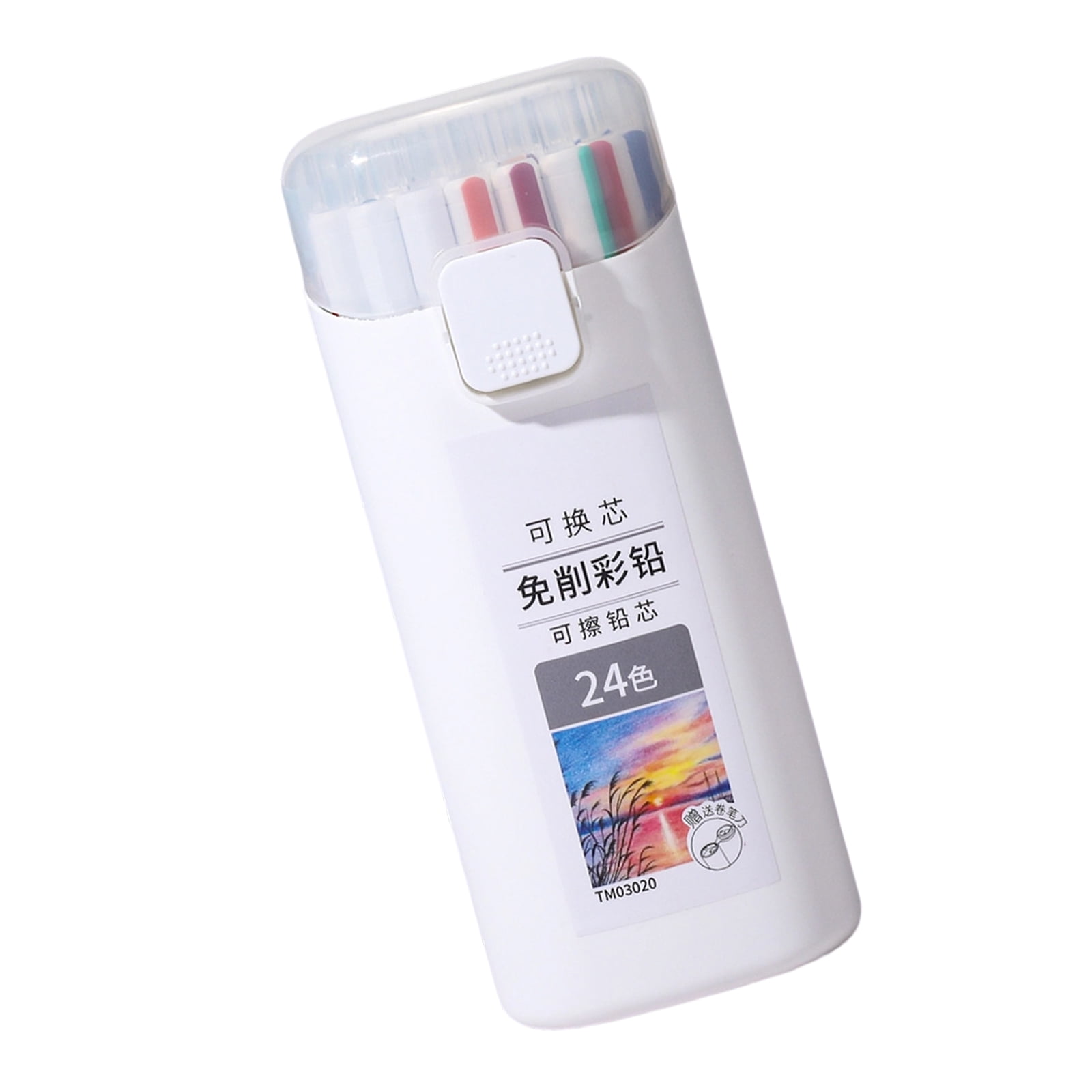 Erasable Retractable Colored Pencils Refillable Art Drawing Pencils 3.0MM Without Sharpening for Coloring Art Project